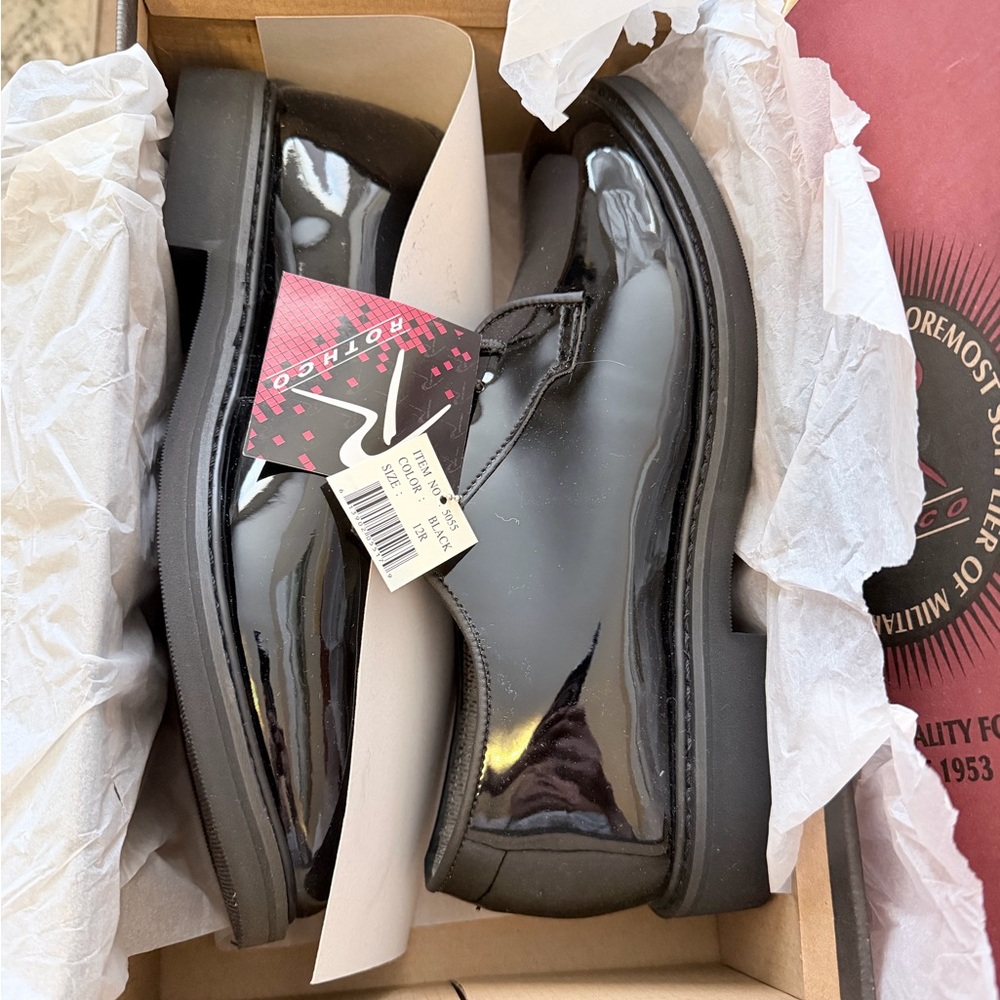 Rothco Men's Shiny Black Oxfords